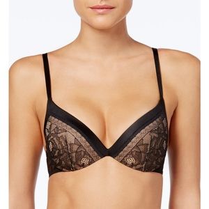 Calvin Klein QF1941 Black Obsess Push Up Bra Black
